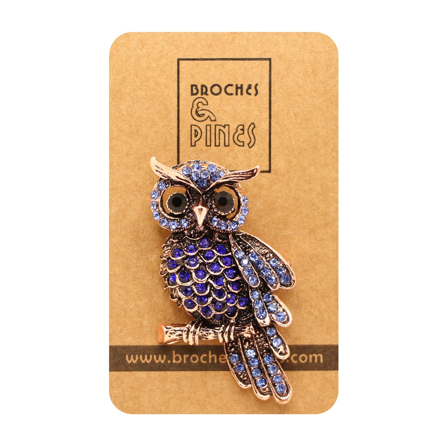 Broche Búho Azul - Animales