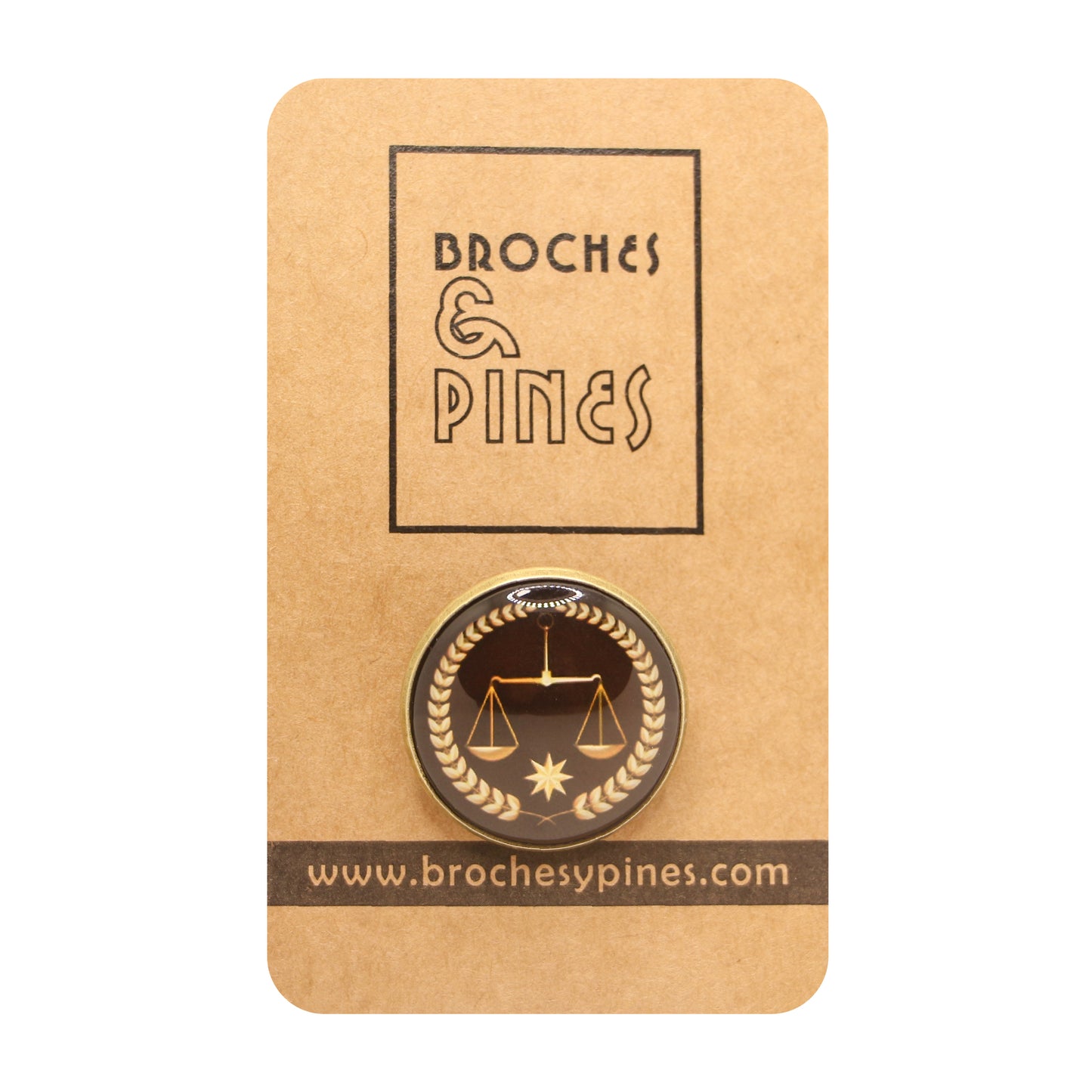 Broche Balanza de la Justicia - Abogado - Profesiones