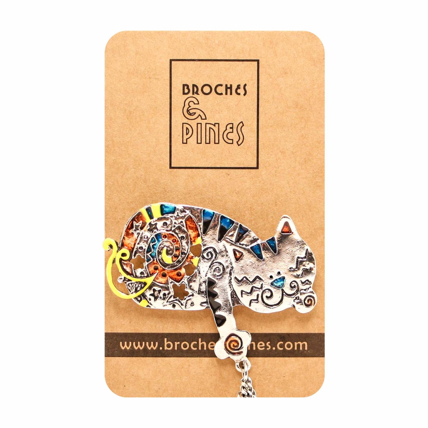 Broche Gato con colgantes - Animales