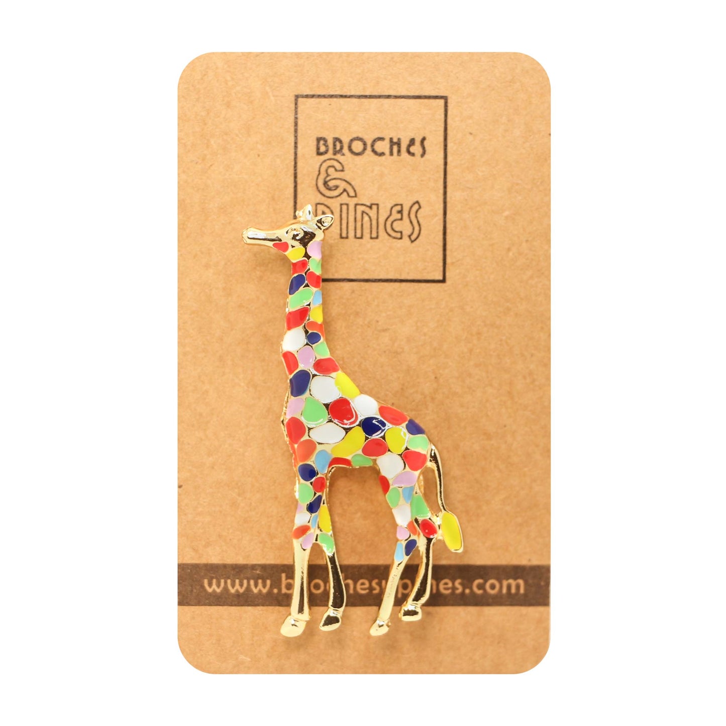 Broche Jirafa colores - Animales