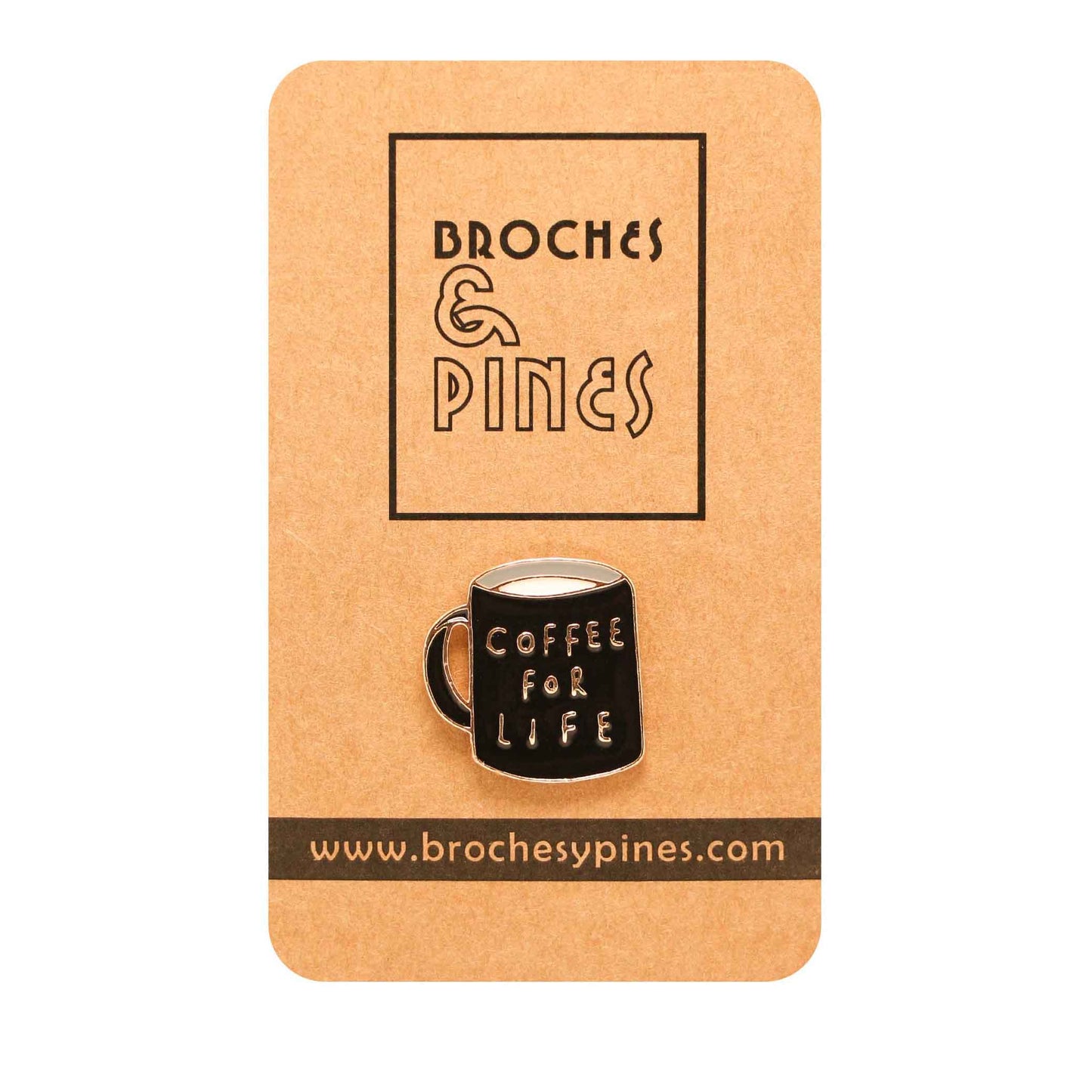 Pin "Coffe For Life" - Frases