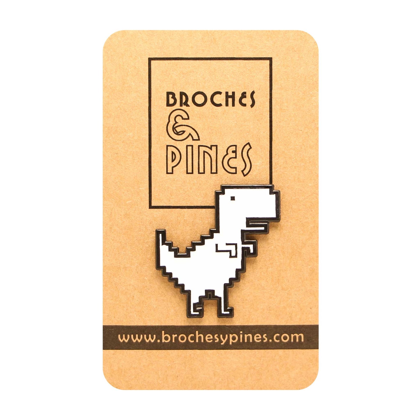 Pin Dinosaurio - TRex Google Blanco - Animales