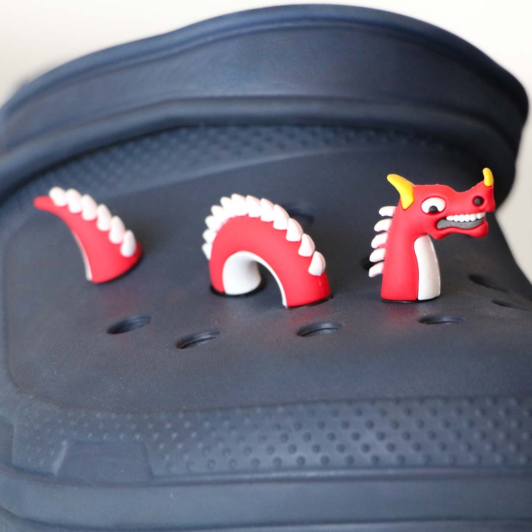 Pin Dragón Rojo de 3 piezas - Crocs