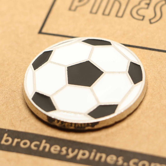 Pin Pelota de Fútbol - Blanco y Negro - Old School - Deportes